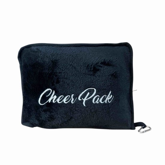 Kuschelkissendecke schwarz Cheer Pack bestickt